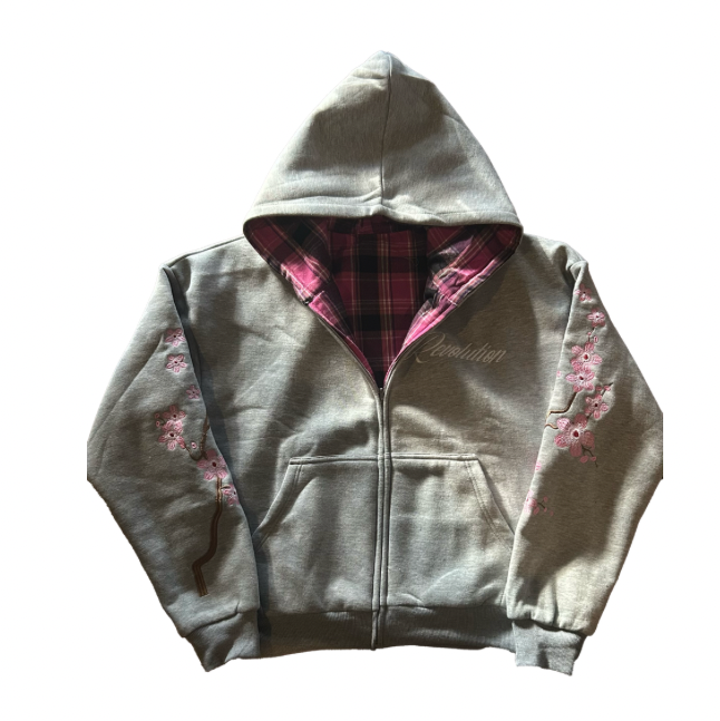 Reversible blossom hoodie.